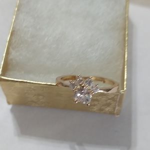 Crystal Bear Claw Platinum Gold Adjustable Ring